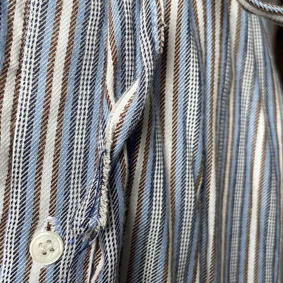 Japana Striped Shirt Dress with Tie Around Elastic Waist (Size: Large) - Picture 11 of 14